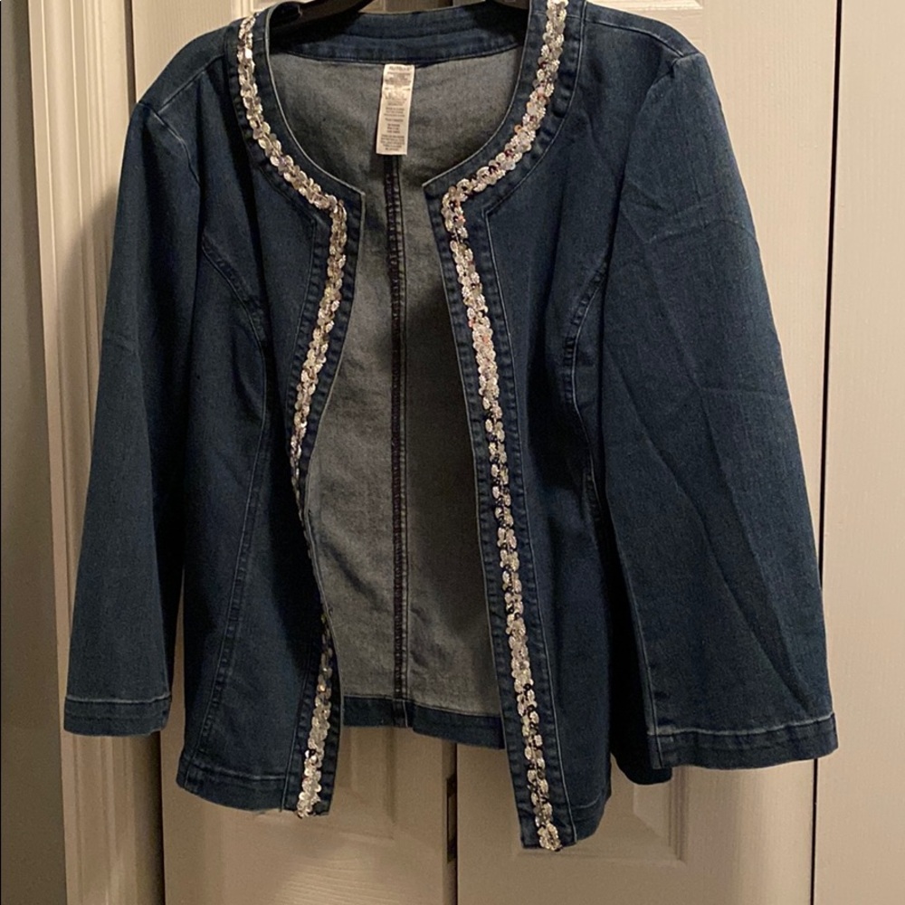 Jean sequined jacket